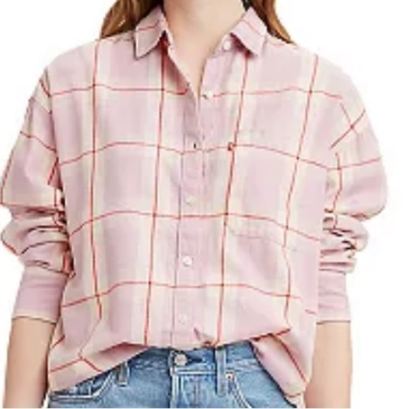 Levi’s Button-up Shirt Women's Levi's® Henri Flannel
LESLIE PLAID LILAC XXL - Picture 3 of 7